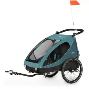 Image of Hauck Dryk Duo Bike Trailer & Buggy - Petrol