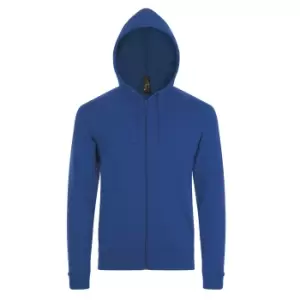 Image of SOLS Mens Stone Zip Up Plain Hoodie (S) (Royal Blue)