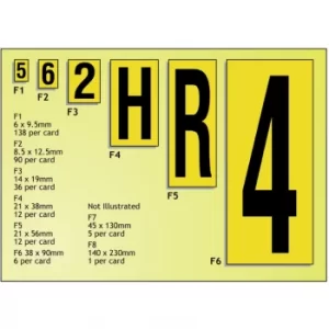 Image of Vinyl S/A Labels B/Y 19X14MM A-Z (36 CHX26 Sh)