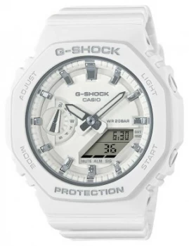 Image of Casio Mid Sized G-Shock White Resin Strap White Dial GMA Watch