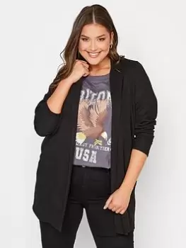 Image of Yours Lightweight Blazer Jacket - Black, Size 16, Women