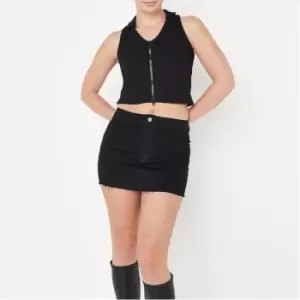 Image of Missguided Double End Zip - Black