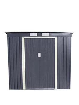 Image of Rowlinson Trentvale 6X4 Metal Pent Shed - Dark Grey