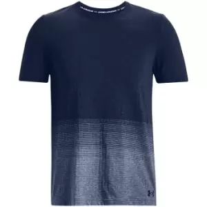 Image of Under Armour Seamless Luxe Short Sleeve T Shirt Mens - Blue