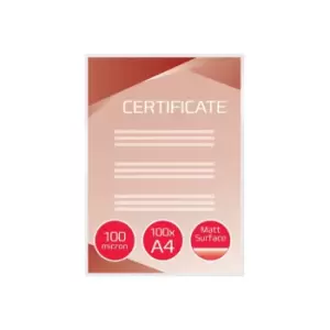 Image of GBC Matt Laminating Pouch, A4, 2X100 (Pack of 100)
