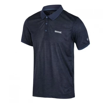 Image of Regatta Remex II Quick Drying Marl Jersey Polo Shirt - Navy