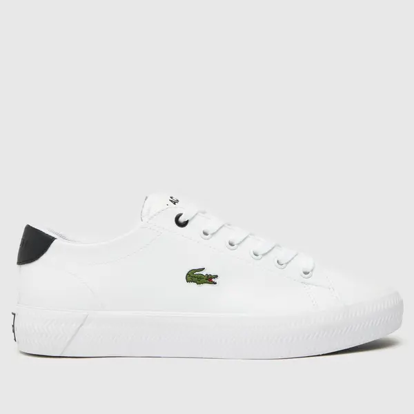 Image of Lacoste white & Black gripshot Youth trainers White/Black UK 4 (EU 37)