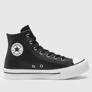 Image of Converse Black All Star Eva Lift Hi Youth Trainers