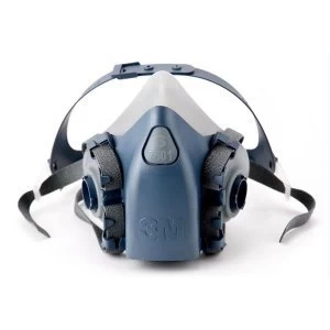 Image of 3M 7500 Series 7501 Reusable Half Face Mask Small GreyBlue