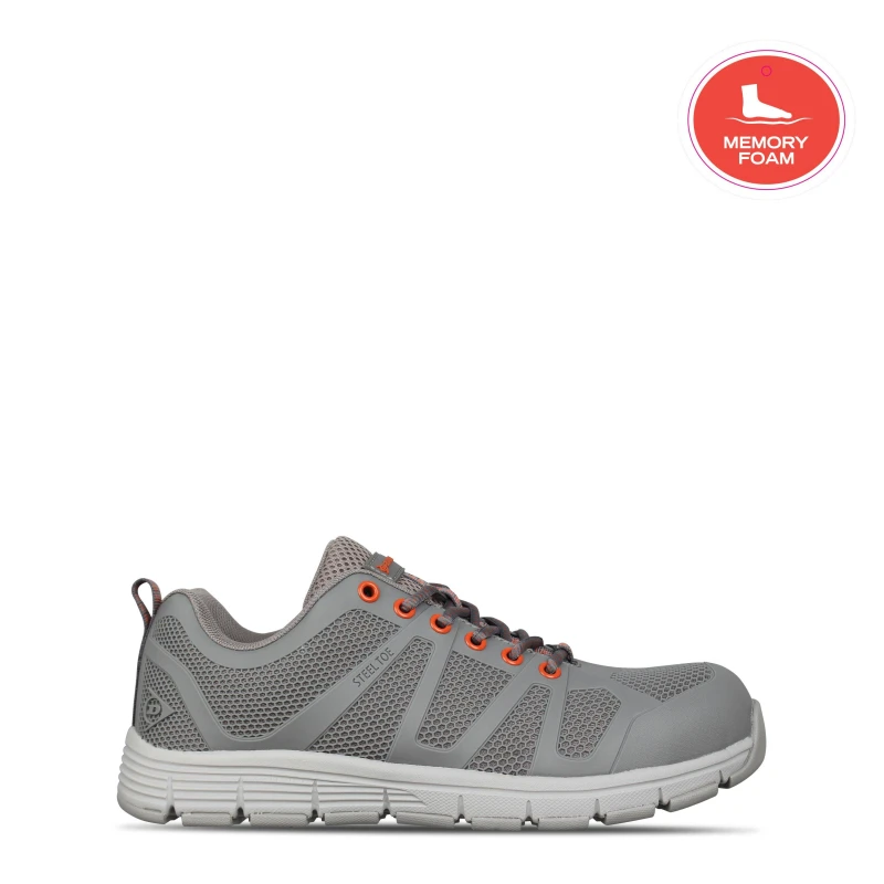 Image of Dunlop Reno Memory Foam Mens Safety Shoes - Grey Grey 7