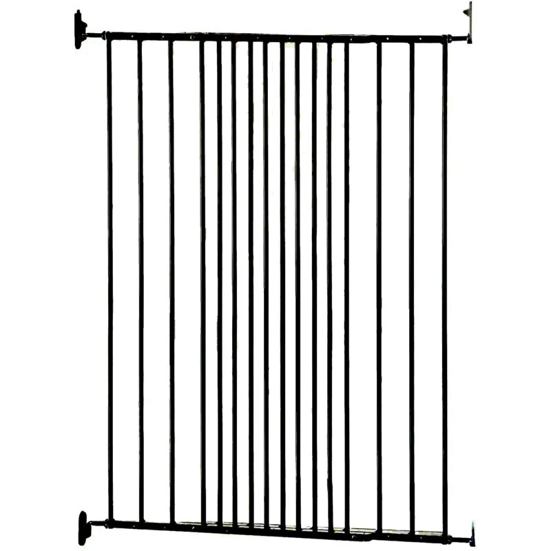 Image of BabyDan Babydan - Safetots Extra Tall Screw Fitted Baby Stair Gate, 62.5cm - 106.8cm, Black, 103.5cm in Height ZF3599780_57616-2600-06-75