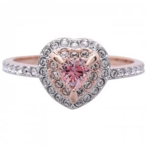 Image of Swarovski One Multi Coloured Heart Ring - Gold