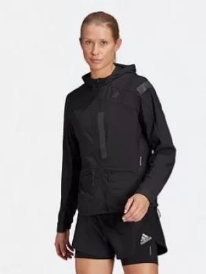 Image of adidas Marathon Translucent Jacket, White/Black, Size S, Women
