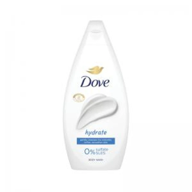 Image of Dove Hydrate 'Body Wash' 0% Sulfate SLES, 450ml 6 Pack White