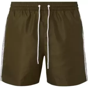 Image of Calvin Klein Medium Drawstring Tape Swim Shorts Mens - Green
