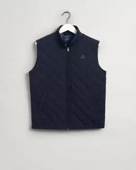 Image of GANT Men Quilted Windcheater Vest (L) Blue