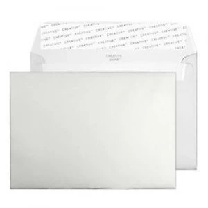 Image of Creative Metallic Coloured Envelopes C6 Peel & Seal 114 x 162mm Plain 130 gsm Metallic Silver Pack of 500