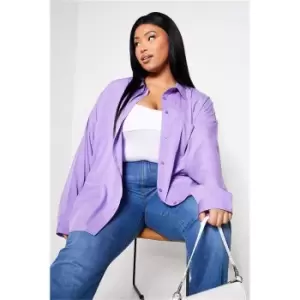 Image of I Saw It First Purple Plus Size Lightweight Ultimate Oversized Shirt - Purple