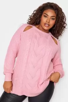 Image of Cable Knit Cut Out Jumper