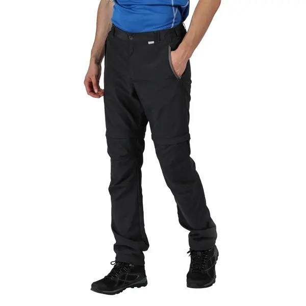 Image of Regatta Mens Leesville Zip Off Lightweight Walking Trousers 32 - Waist 32' (81cm), Inside Leg 31' Ash REG165-61I-32R