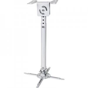 Image of Manhattan 424851 Projector ceiling mount Tiltable, Rotatable Max. distance to floor/ceiling: 77cm Silver