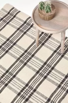 Image of Logan Tartan Check Non-Slip 100% Wool Hall Runner, 66 x 200 cm