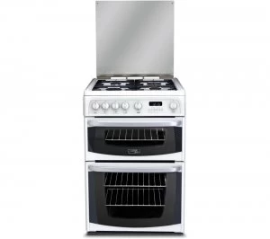 Image of Hotpoint Cannon CH60GCIW 4 Burner Gas Hob Double Oven Gas Cooker