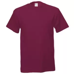 Image of Mens Short Sleeve Casual T-Shirt (Small) (Oxblood)