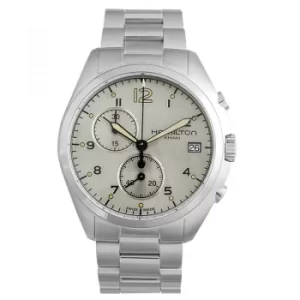 Image of Khaki Aviation Quartz Beige Dial Stainless Steel Mens Watch