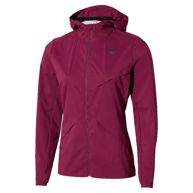 Image of Womens hooded waterproof jacket Mizuno Thermal Charge Violet Female M