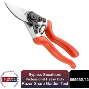 Image of Spear & Jackson Bypass Secateurs, Professional Heavy Duty Razorsharp Garden Tool