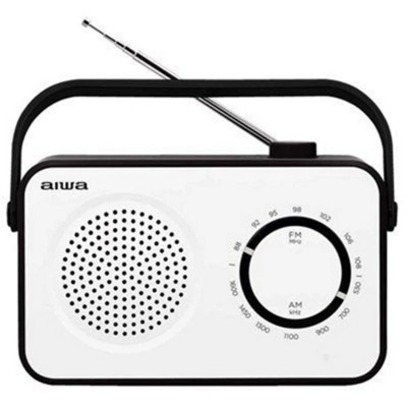 Image of Aiwa Aiwa R-190 AM/FM Portable Radio in White White One Size Unisex 8435256896855