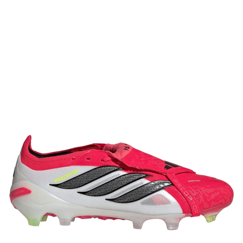 Image of adidas Mens Predator Elite Fold-Over Tongue Firm Ground Football Boots Red/Blk/White male 6 (39.3)