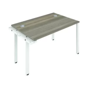 Image of Jemini 1 Person Extension Bench Desk 1400x800x730mm Grey Oak KF808916