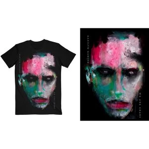 Image of Marilyn Manson - We Are Chaos Cover Unisex Medium T-Shirt - Black