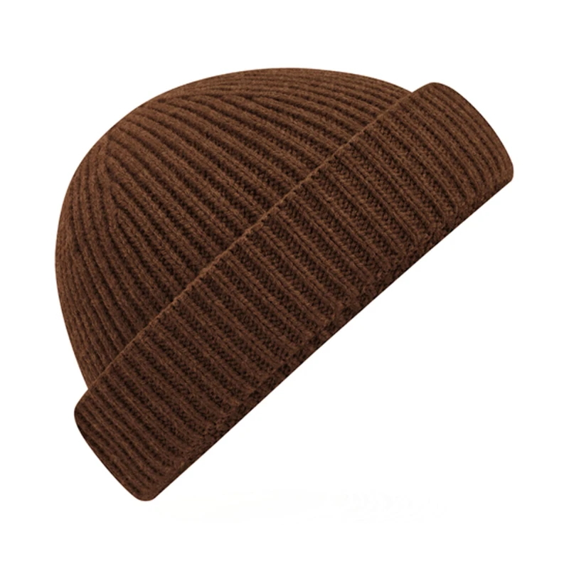 Image of Beechfield Beechfield Men Harbour Beanie in Dark Brown Dark Brown One Size Male 5063238258440