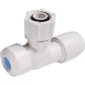 Image of Hep2O Angled Service Valve 15mm x 1/2" BSPP in White Plastic