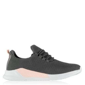 Image of Fabric Santo Trainers Ladies - Dark Grey/Pink