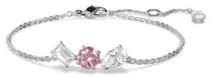 Image of Swarovski 5668361 Mesmera Bracelet Rhodium Plated Pink and Jewellery