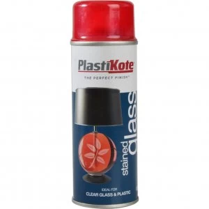 Image of PlastiKote Stained Glass Aerosol Spray Paint Red 200ml