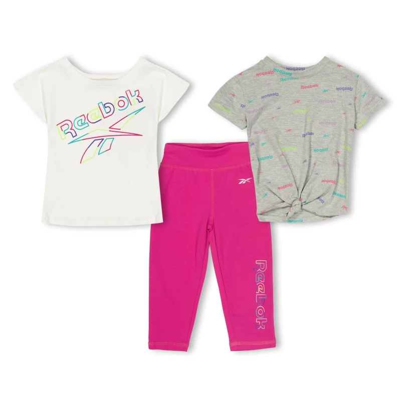 Image of Reebok Kids Top and Legging Set Fuchsia Purple female 5-6 Yrs