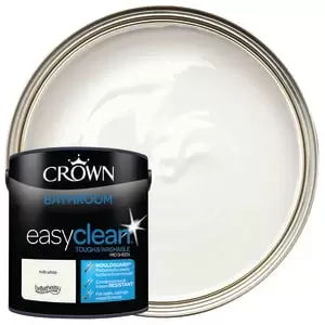Image of Crown Easyclean Mid Sheen Emulsion Bathroom Paint - Milk White - 2.5L