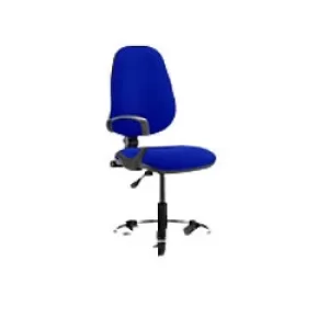 Image of Dynamic Permanent Contact Backrest Task Operator Chair Loop Arms Eclipse I Stevia Blue Seat Without Headrest High Back