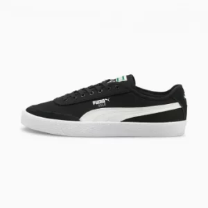 Image of Womens PUMA Oslo Vulcanised Canvas Trainers, Black/White Size 8 Shoes