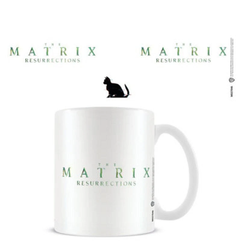 Image of The Matrix The Matrix Black Cat Mug in White White One Size Unisex 5063107657732