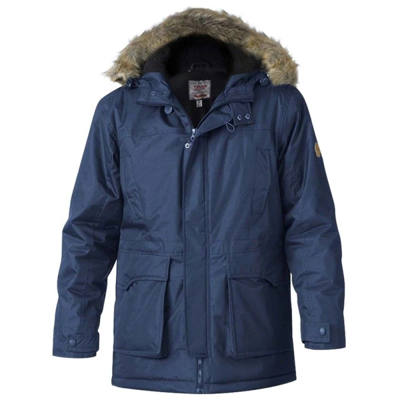 Image of D555 Mens Lovett Kingsize Parka in Navy Size: 3XL Navy Male 3XL