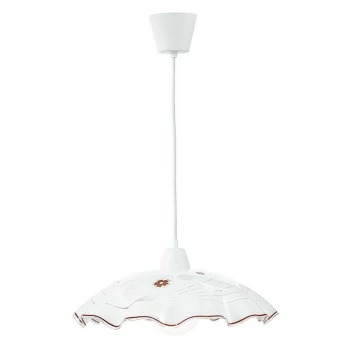 Image of Fan Europe Lighting - Fan Europe VICTORIA Dome Pendant Ceiling Light White 42x30cm