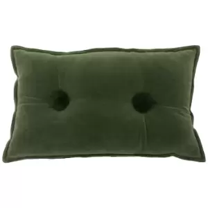 Image of Bobble Velvet Cushion Sage Green