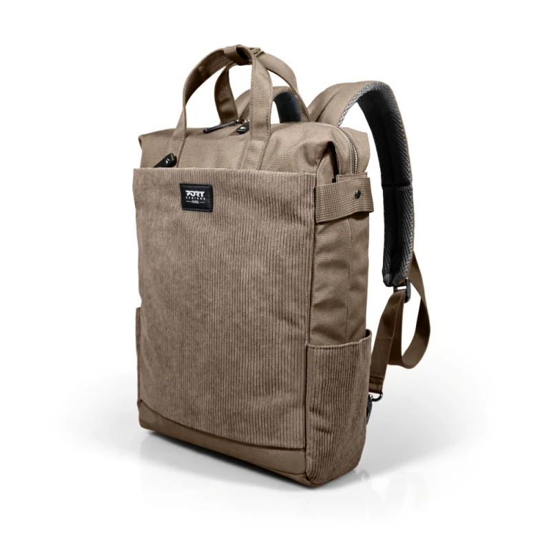 Image of Port Designs MILANO II ECO TOTEPACK -DESERT BROWN. 16ltr 14/16 laptop