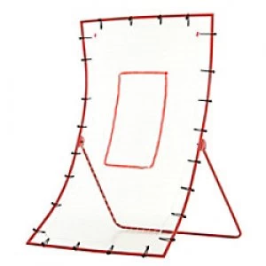 Image of HOMCOM Steel Frame Adjustable 5-Angle Rebounder Goal Red/White